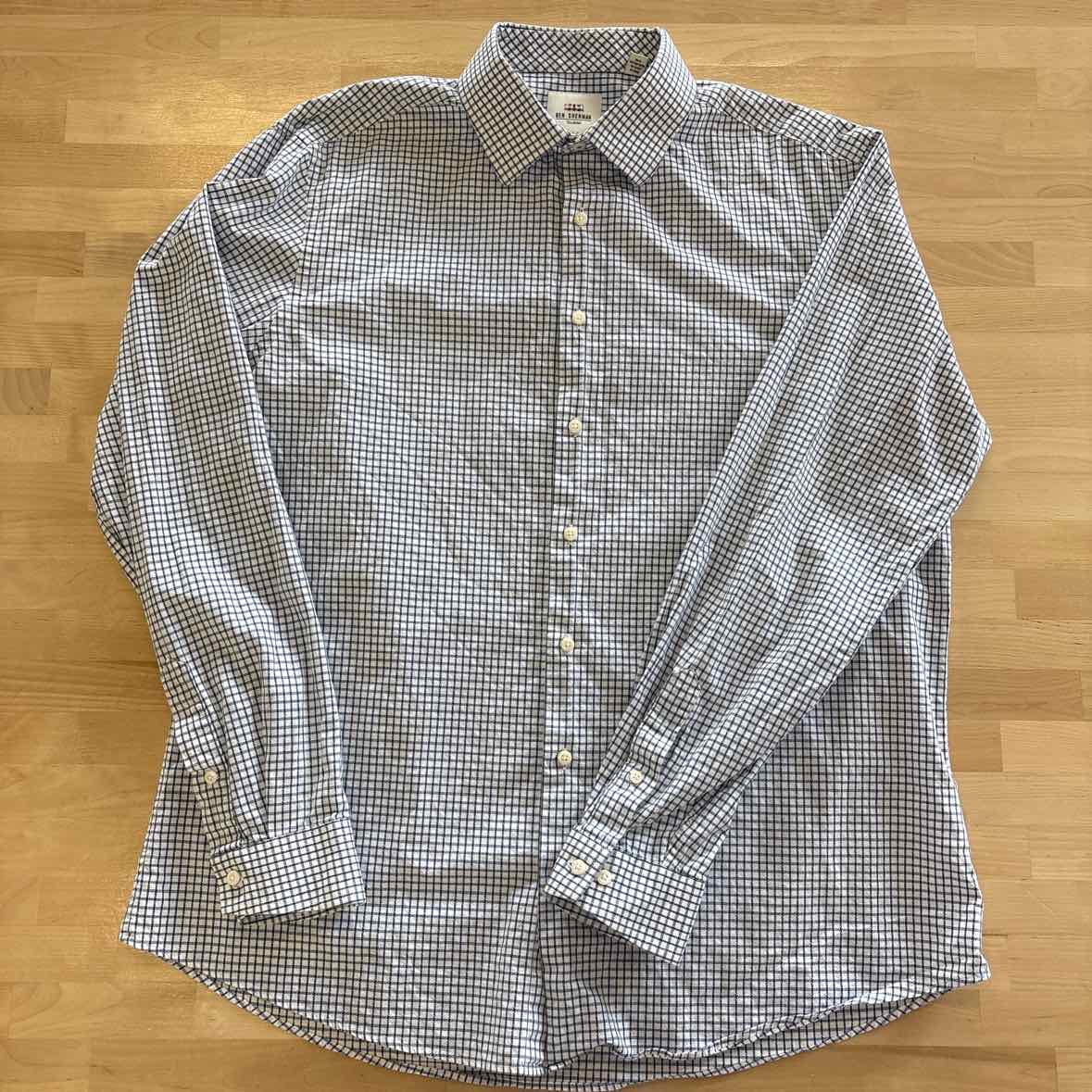 Ben Sherman Men's Size 16 Blue MENS Button Down Shirt