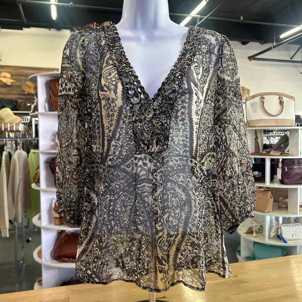 Joie Size XS Black Preloved Blouse LS