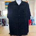 Caribbean Size XXL Black Preloved MENS Short Sleeve Shirt