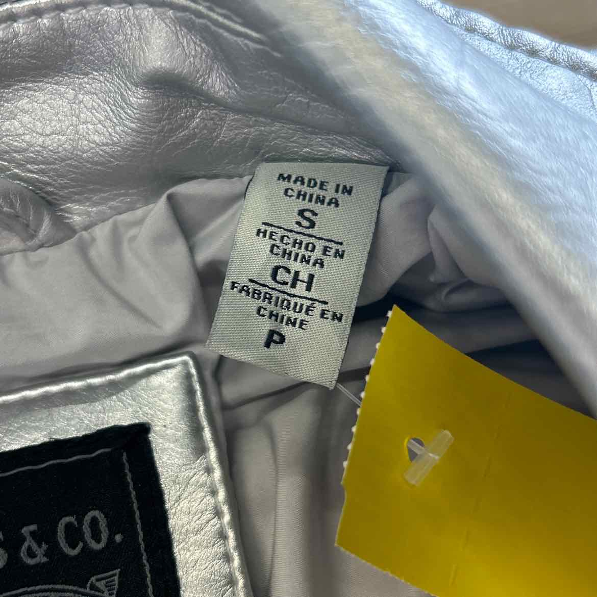 Levi's Women's Faux-Leather Belted Hem Moto Jacket - Silver Small