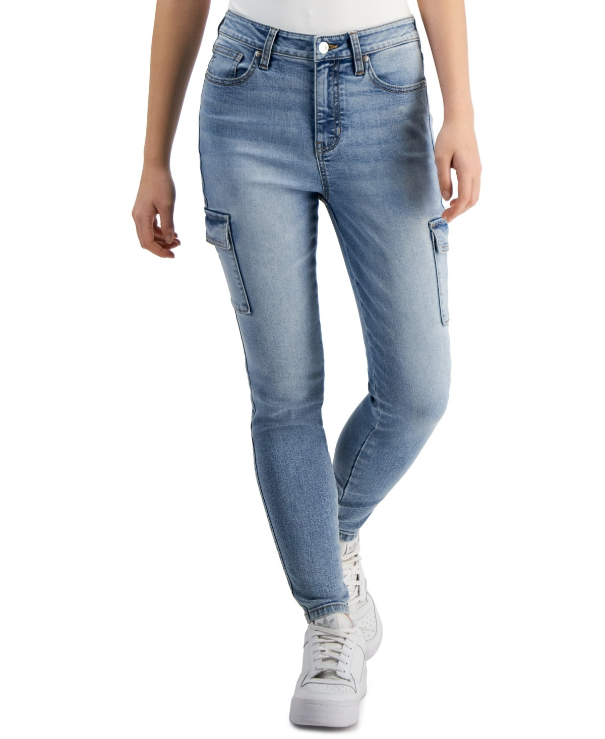Celebrity Pink Juniors' High-Rise Skinny Cargo Jeans