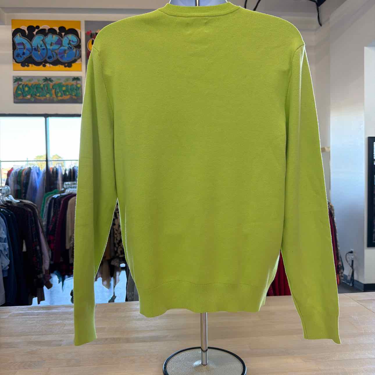 Mode of One Men's Regular-Fit Crewneck Sweater, Created for Macy's - Acid Green