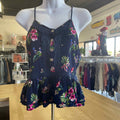 chifon Size P Navy Preloved Tank