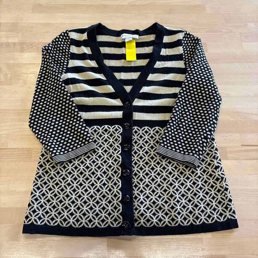 Christopher & Banks Size S BLACK & WHITE Cardigan