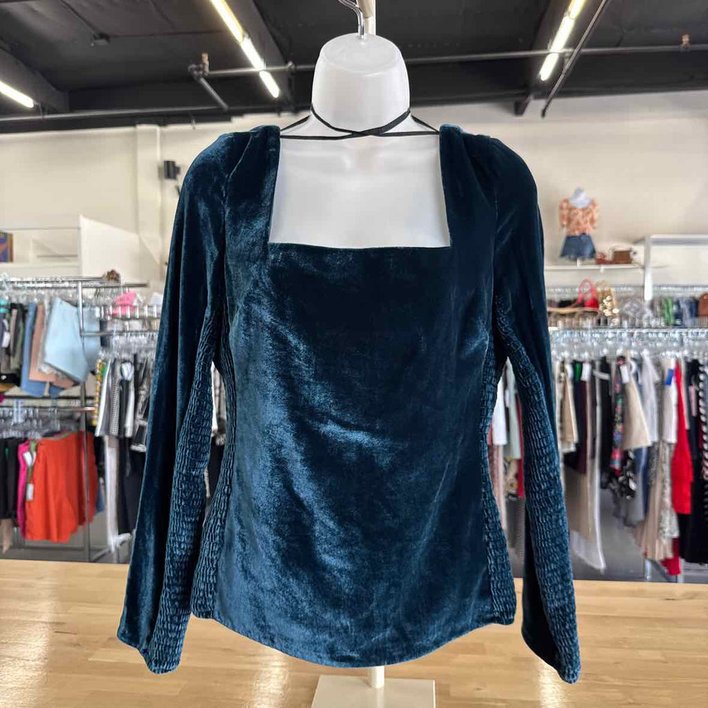 Rebecca Taylor Size 4 Teal Long Sleeve