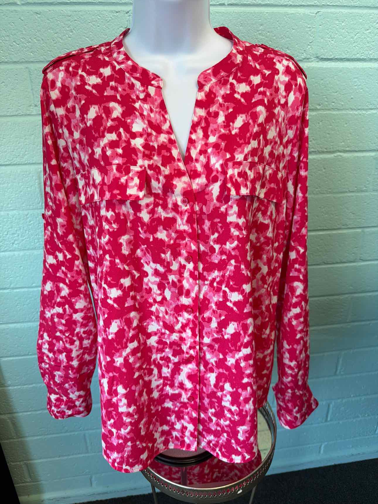 Calvin Klein Size M pink & white Blouse
