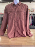 Wrangler Size L Rust Preloved MENS Button Down Shirt