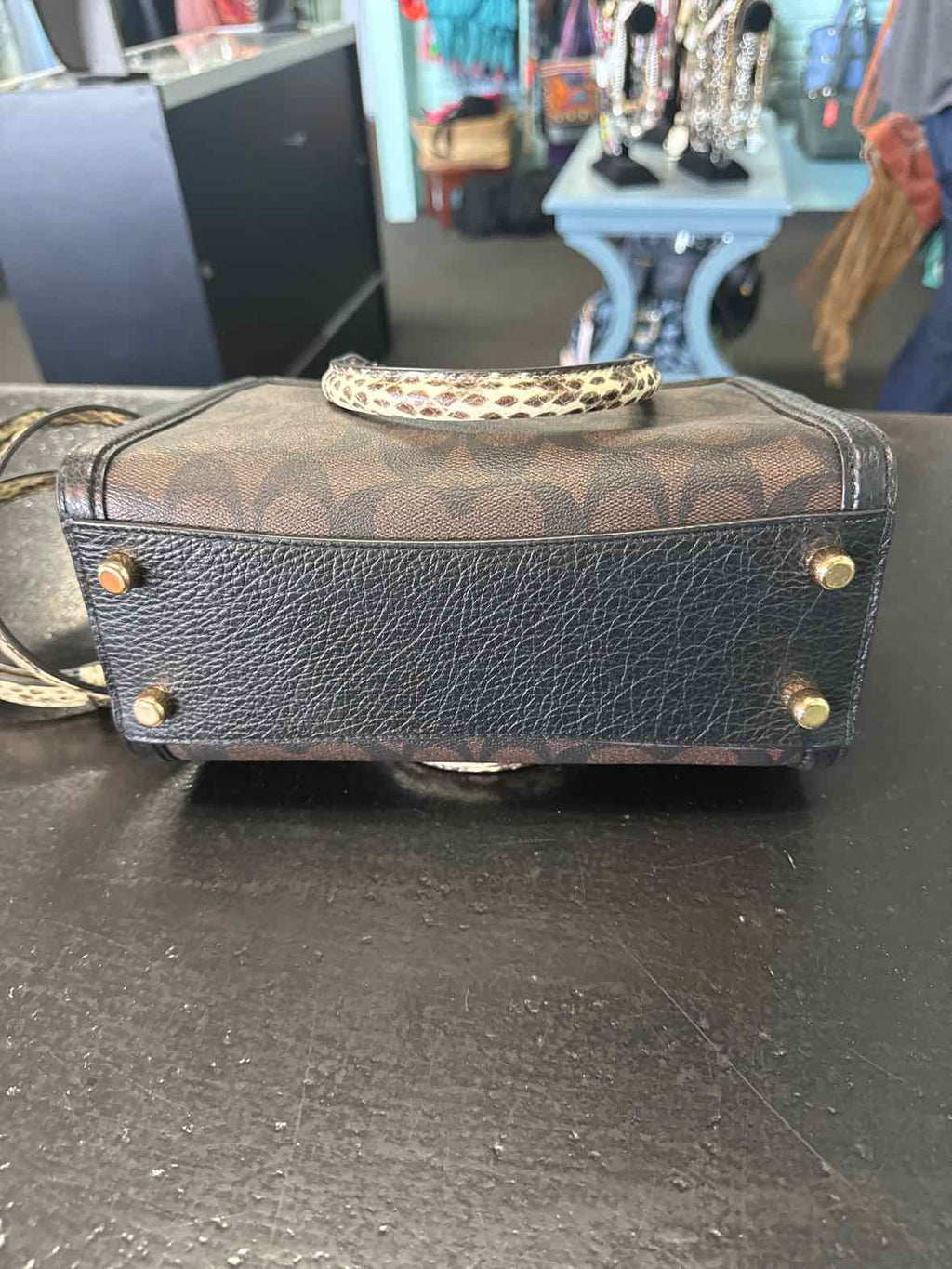 Coach Black tan brown red crossbody Purse