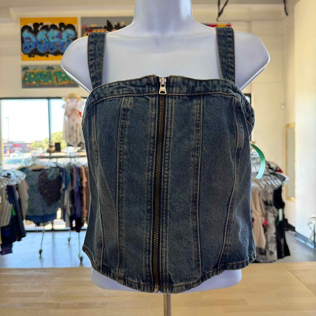 Levi's Size M Blue Denim Preloved Tank
