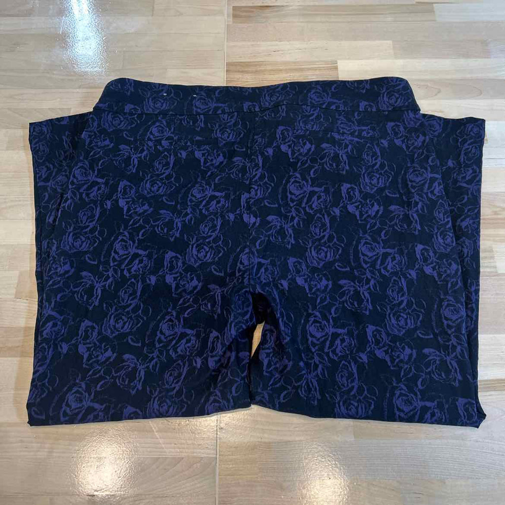 Chico's Size 3P Black Purple Preloved Pants