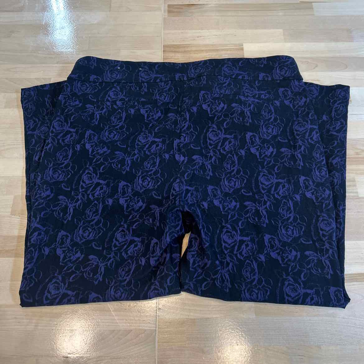 Chico's Size 3P Black Purple Preloved Pants