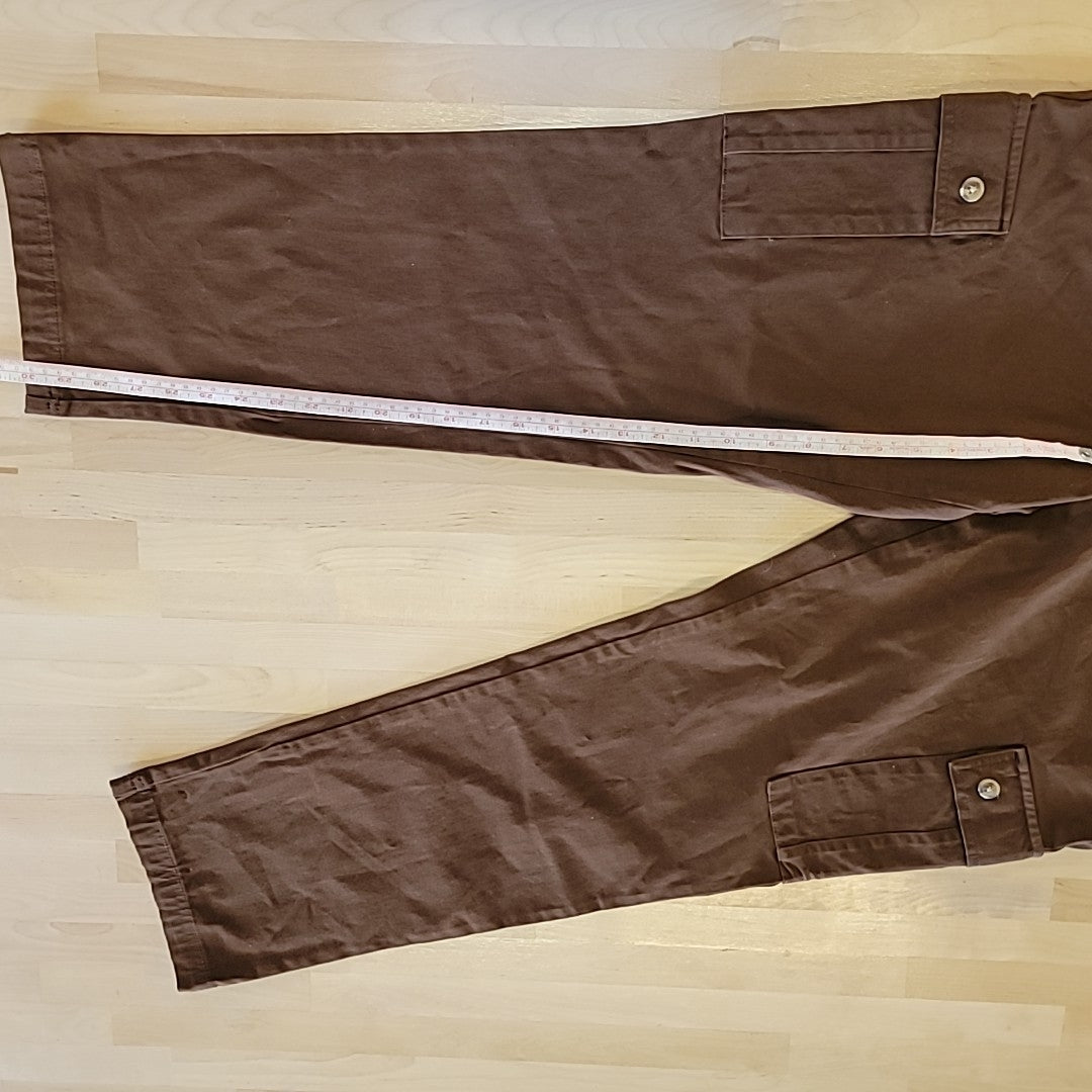 Club Room Men's Size 34 Regular-Fit Stretch Cargo Pants - Classic Brown