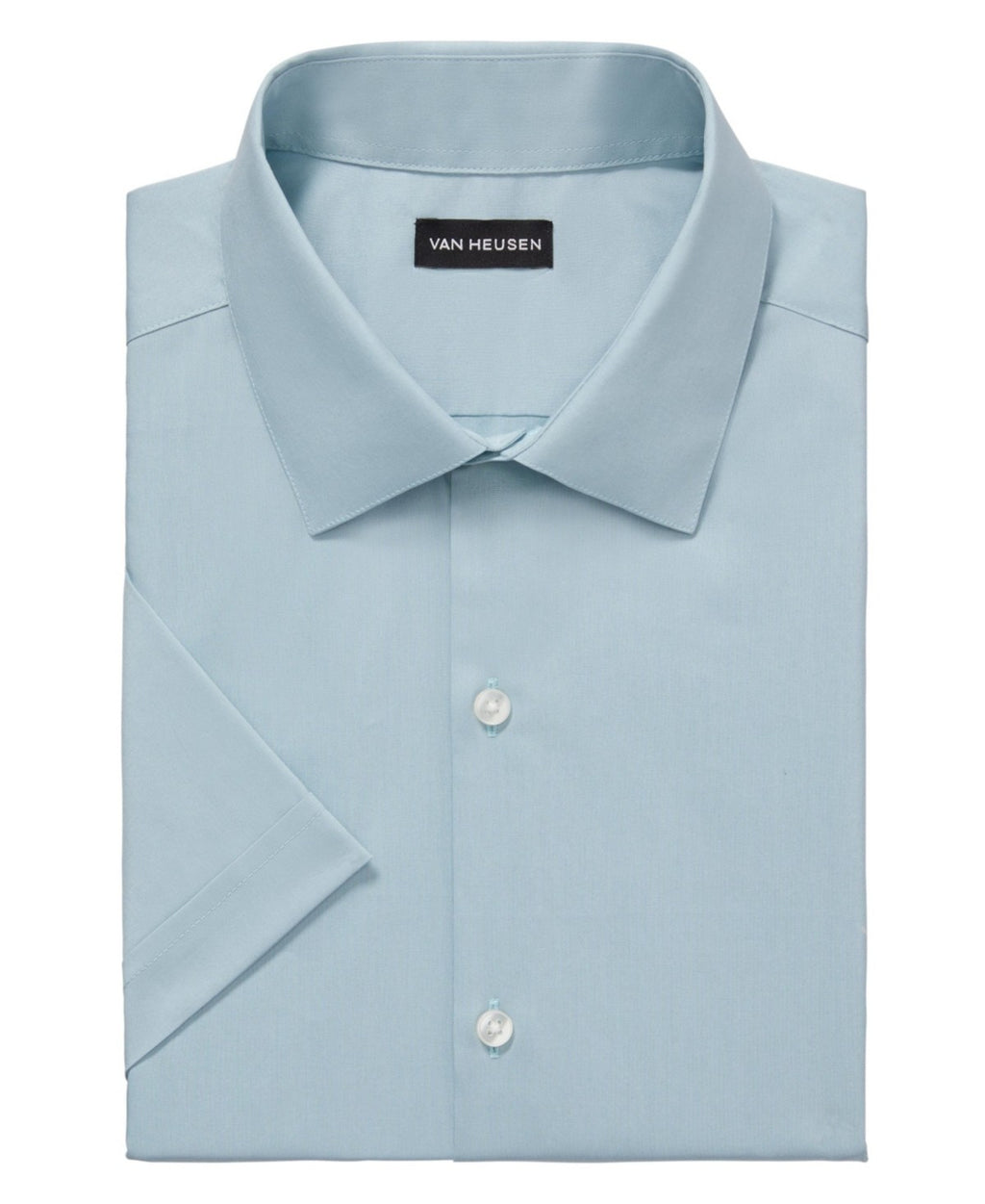 Van Huesen Men's Size XS Soft Teal Green Flex Collar Slim Fit Dress Shirt