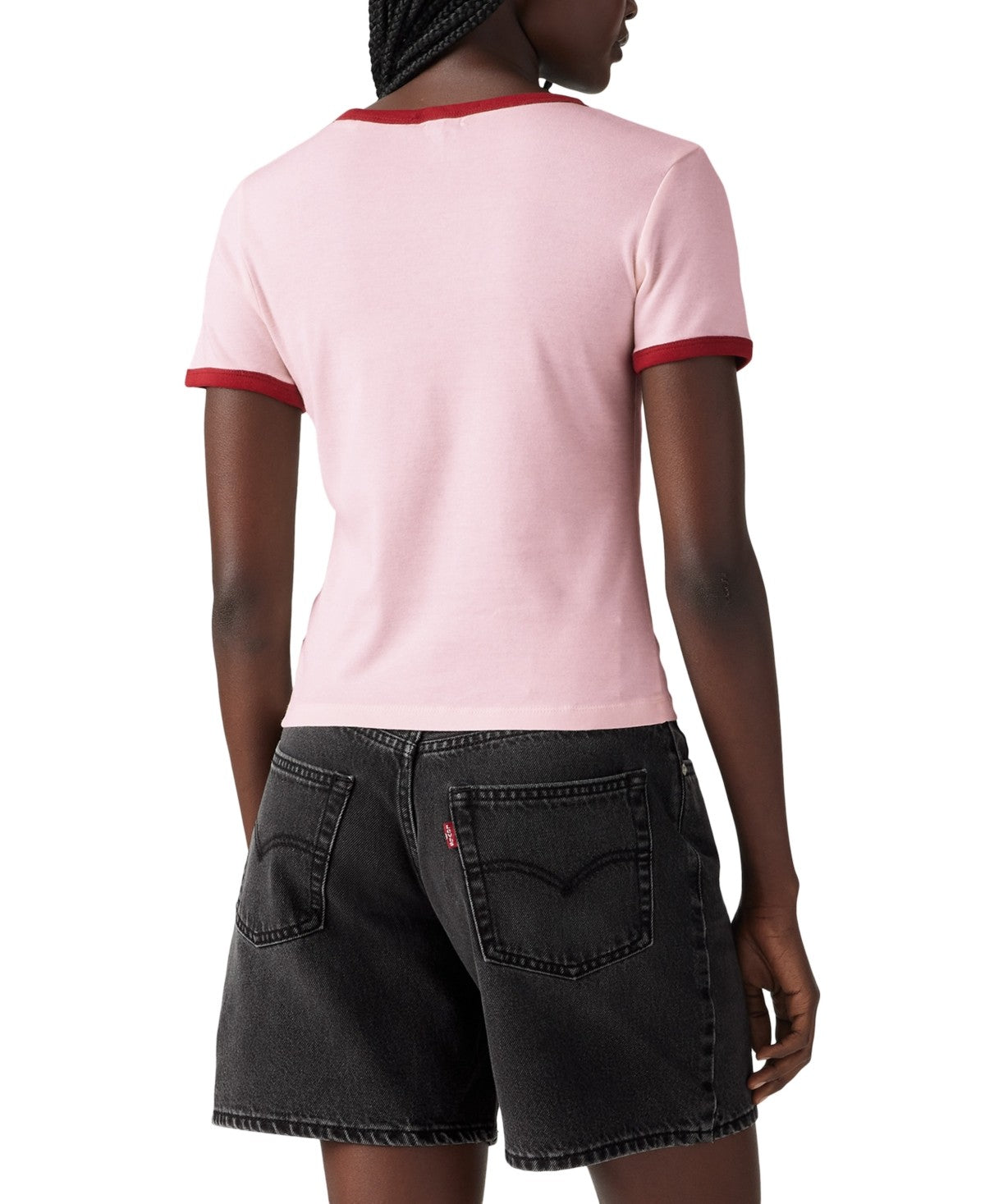 Levi's Size S raphic Rickie Cotton Ringer T-Shirt - Daisy Embroidery