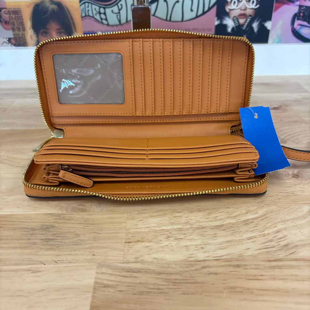 Michael Kors Goldenrod Wristlet Leather Wallet