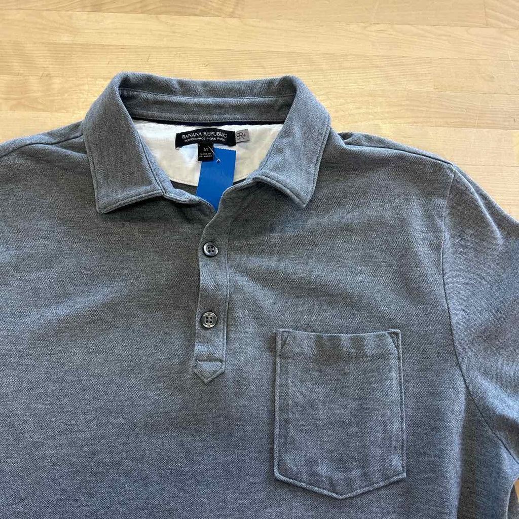 Banana Republic Size M Gray Preloved MENS Polo
