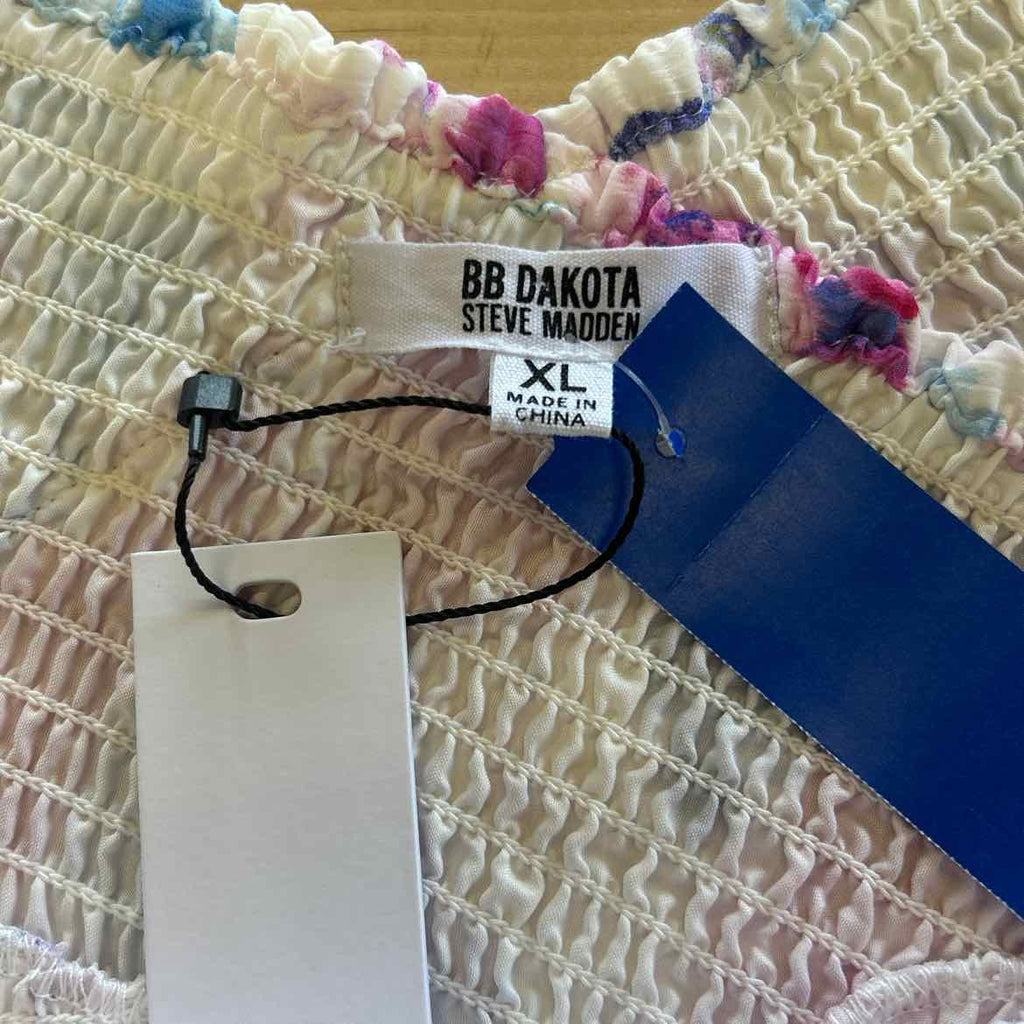 BB Dakota Size XL Pink White Blue New Blouse LS