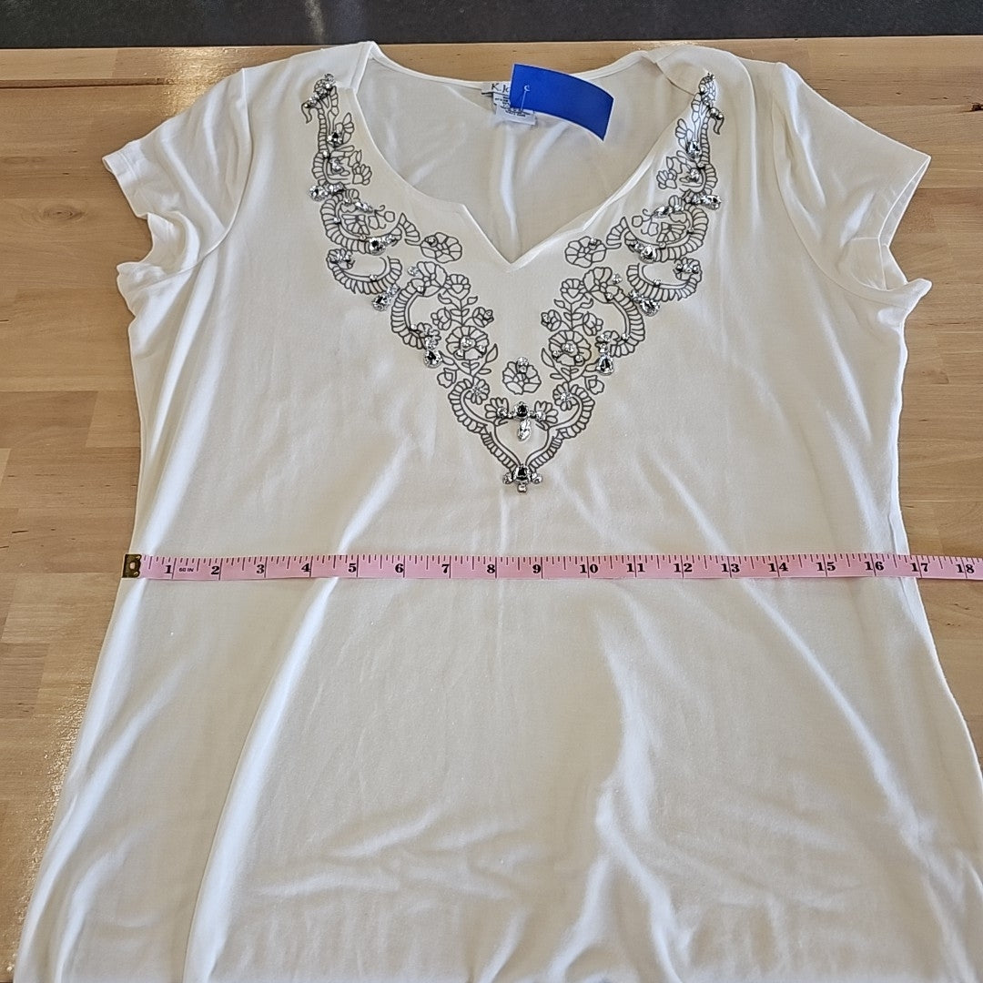 K.Jordan Size L Cream T-shirt