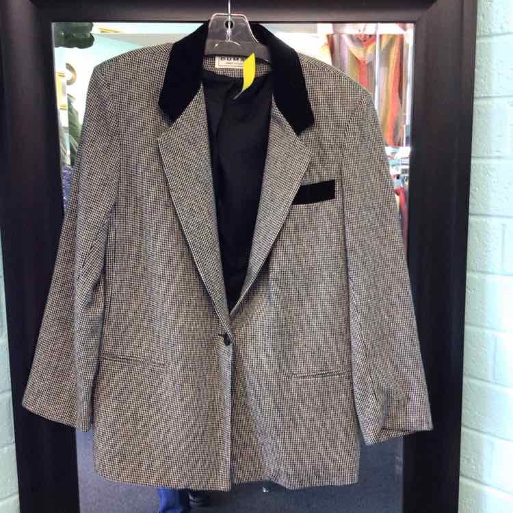 Dumas Size 8 Black White Blazer