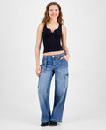 Juniors Celebrity Pink Low Rise Baggy Cargo Pants - 3