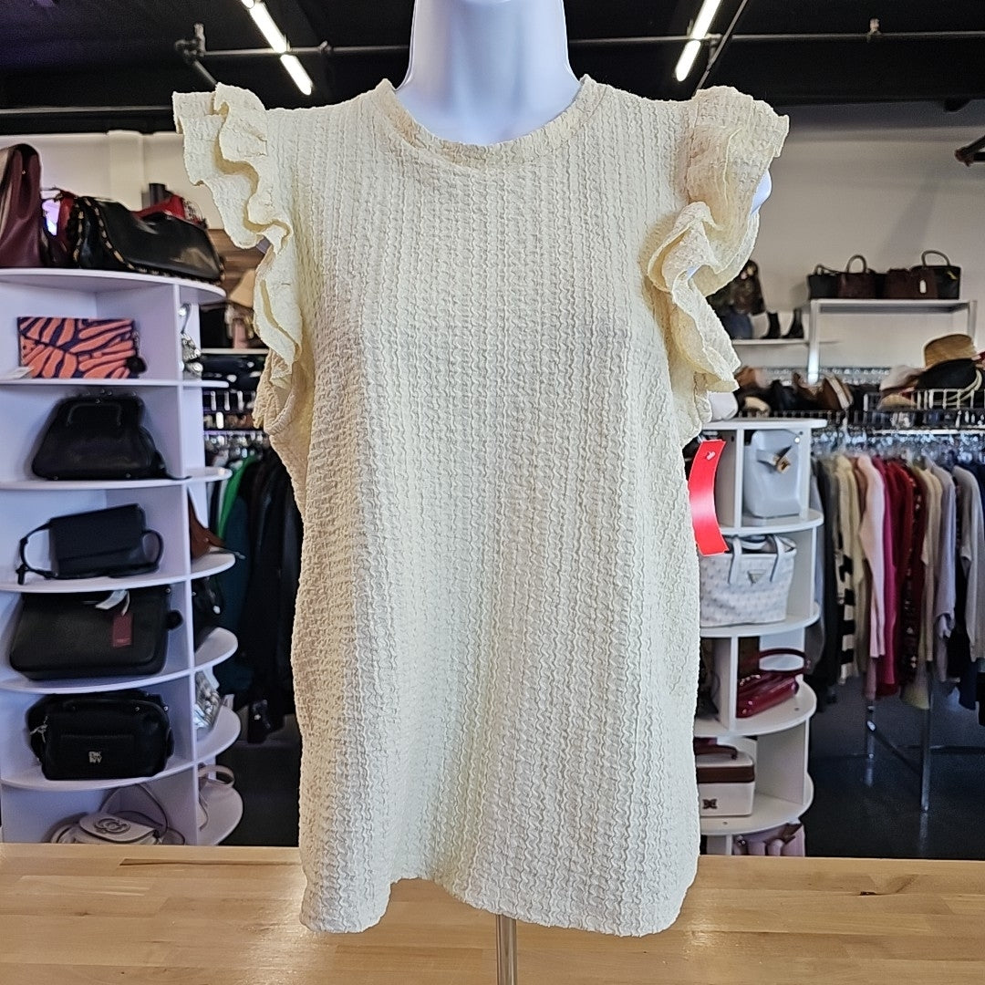 CeCe Size S Yellow Preloved Blouse SS