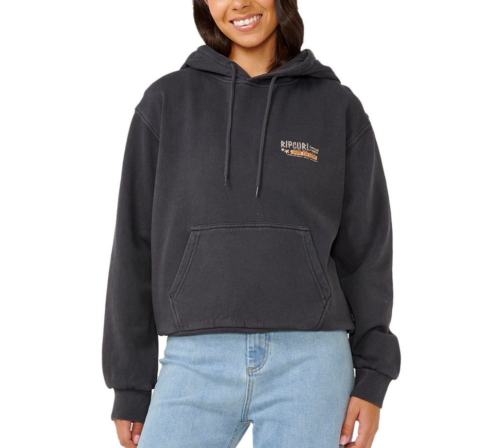 Rip Curl Juniors' Sun to Sea Relaxed-Fit Hoodie - Washed Black