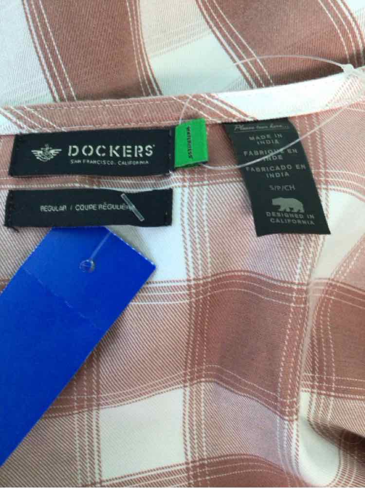 dockers Size S pink & white Blouse
