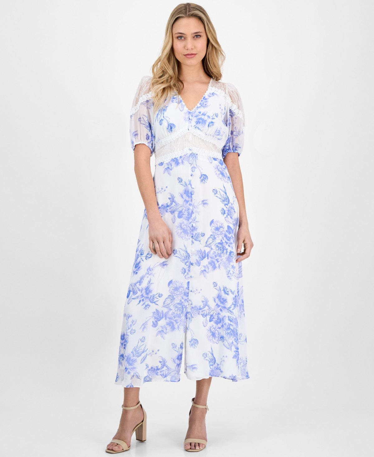 Taylor Lace Insert MIDI Dress - Size 6