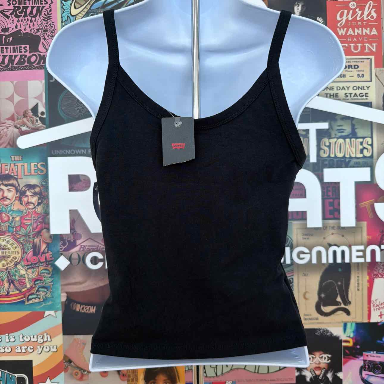 Levi's Size M Tank Mini Flower Embroidery Anthracite