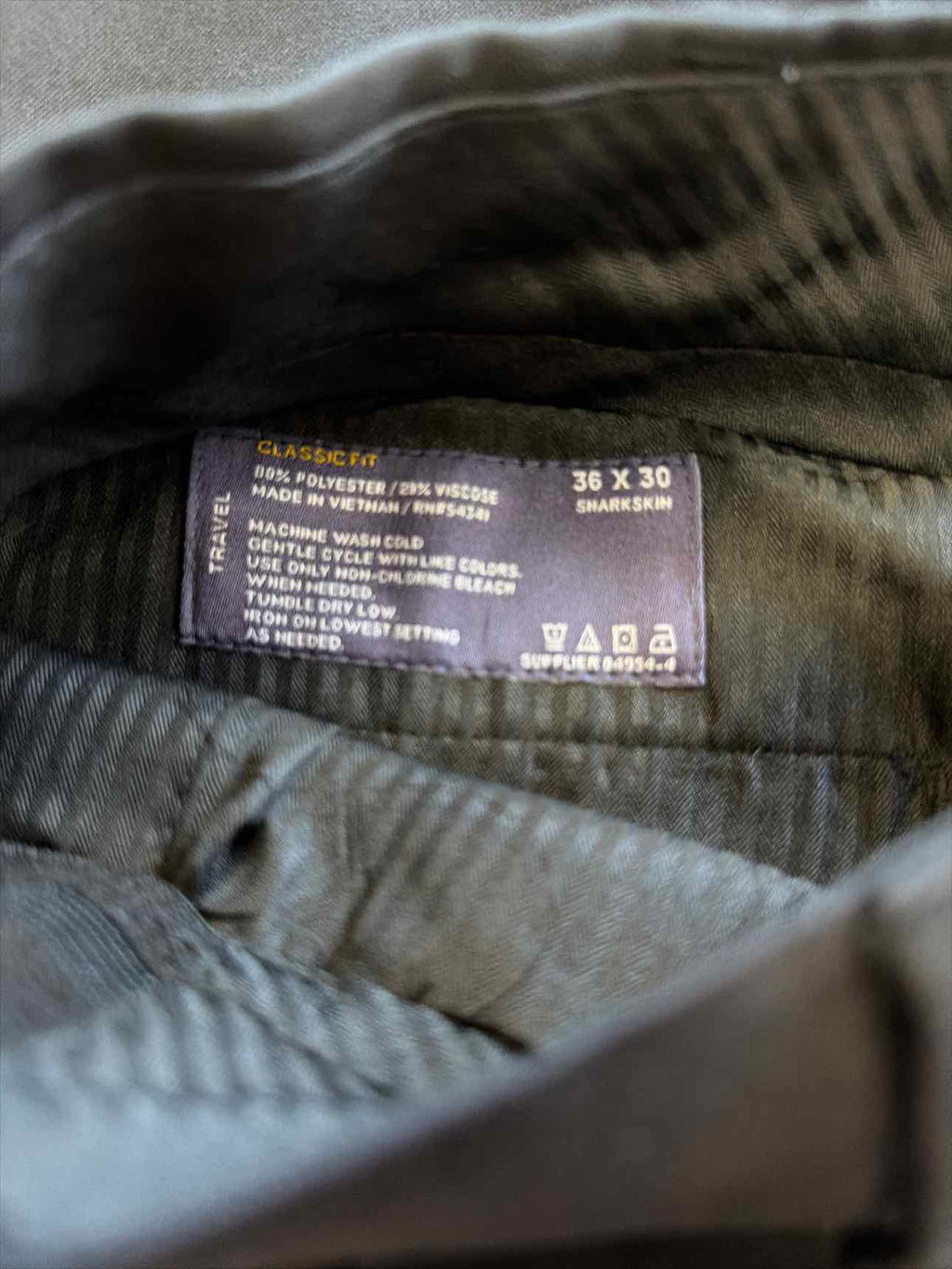 Stafford Size 36x30 Black MENS Pants
