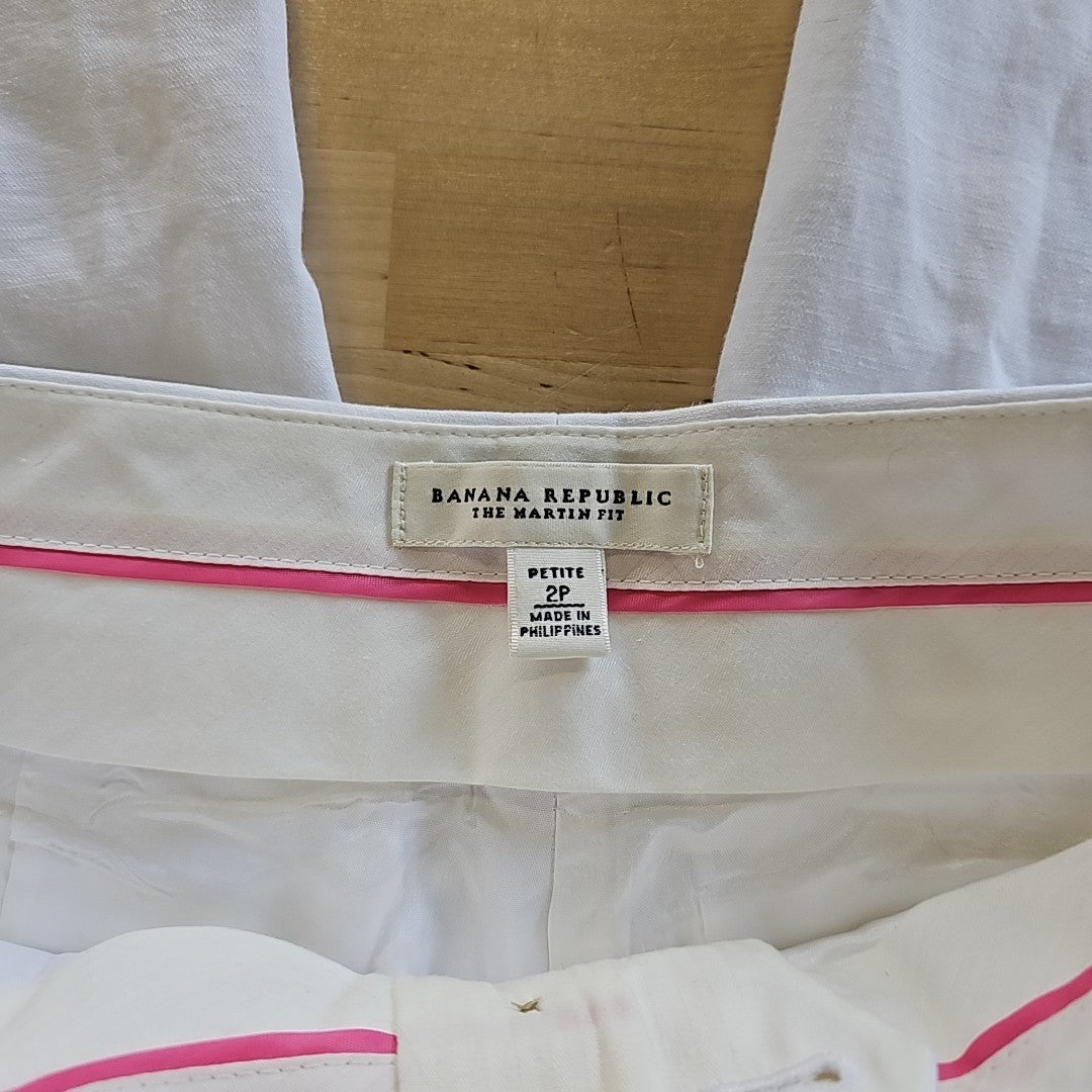 Banana Republic Size 2P White Preloved Pants