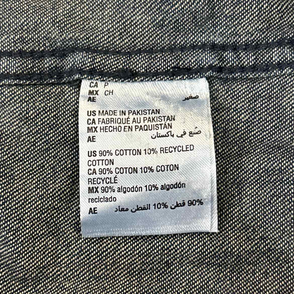 Mode Of One Mens Tie-Dye Denim Button-Down Shirt