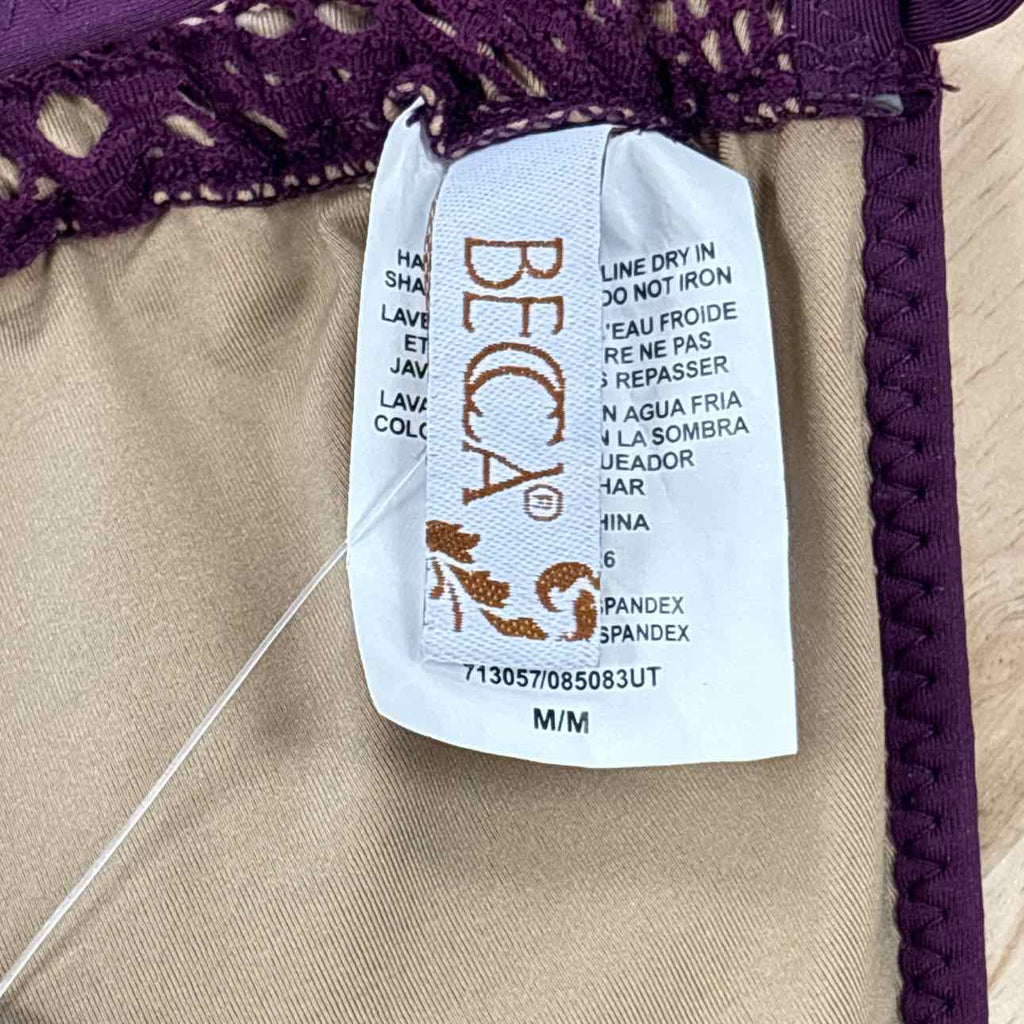 becca Size M Crochet Triangle Bikini Top