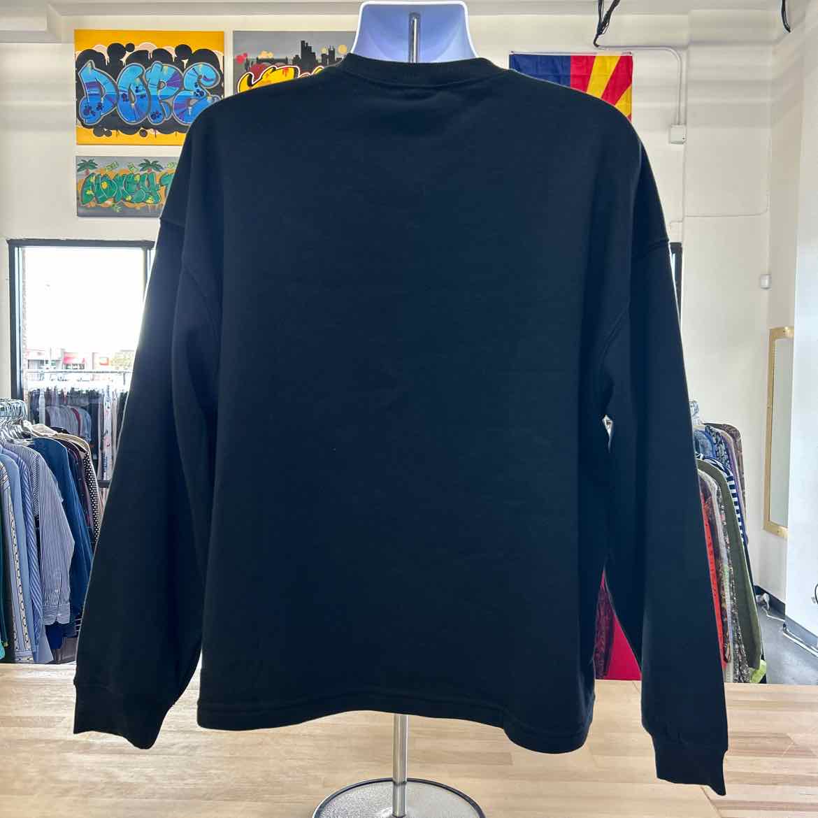 Cotton on Boxy Fit Graphic Crew Sweatshirt with Texas Print-Black