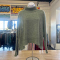 World Market Size OS Green Knit Preloved Poncho