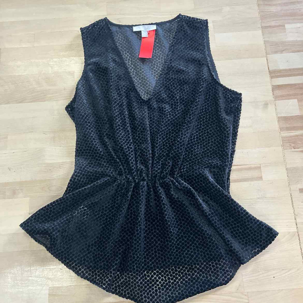 Chelsea28 Size S Black Velvet Mesh Preloved Tank