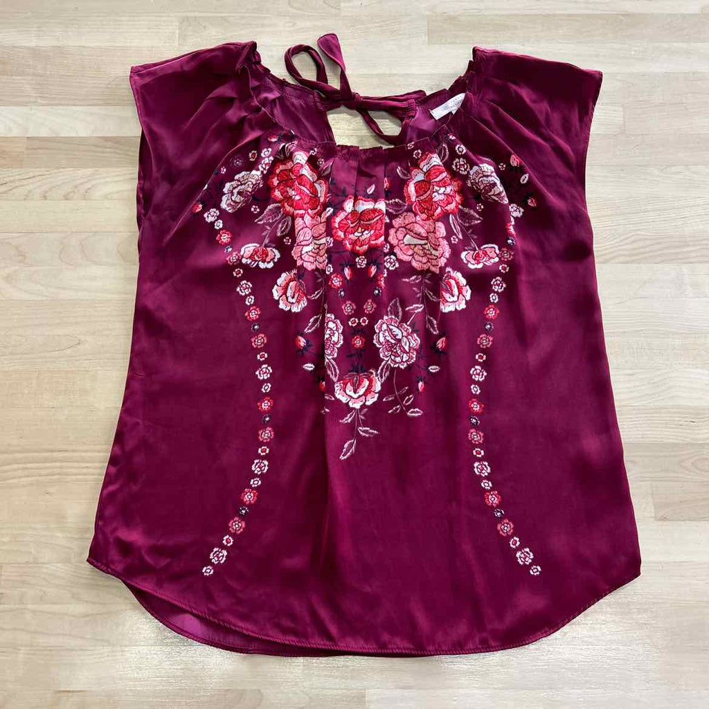 Lauren Conrad Size S Maroon Blouse