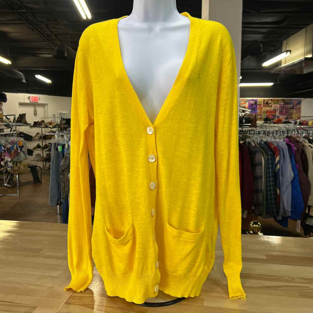 Ralph Lauren Size L Yellow Preloved Cardigan
