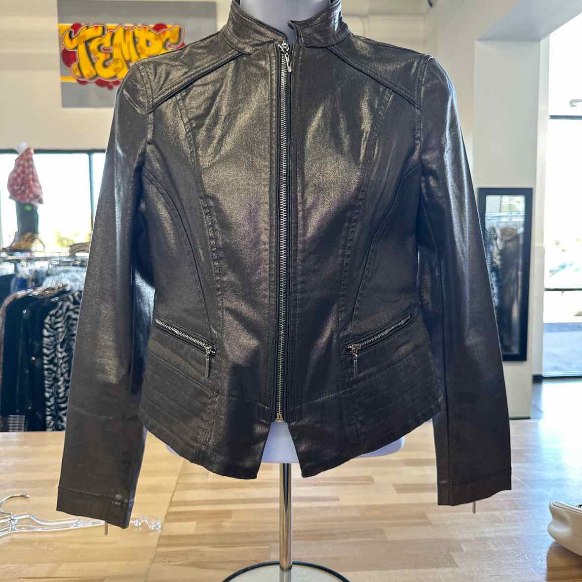 White House Black Market Size 4P Silver Jacket