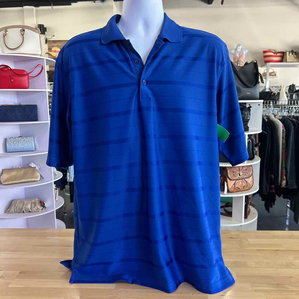 Antigua Size M Blue Preloved MENS Polo