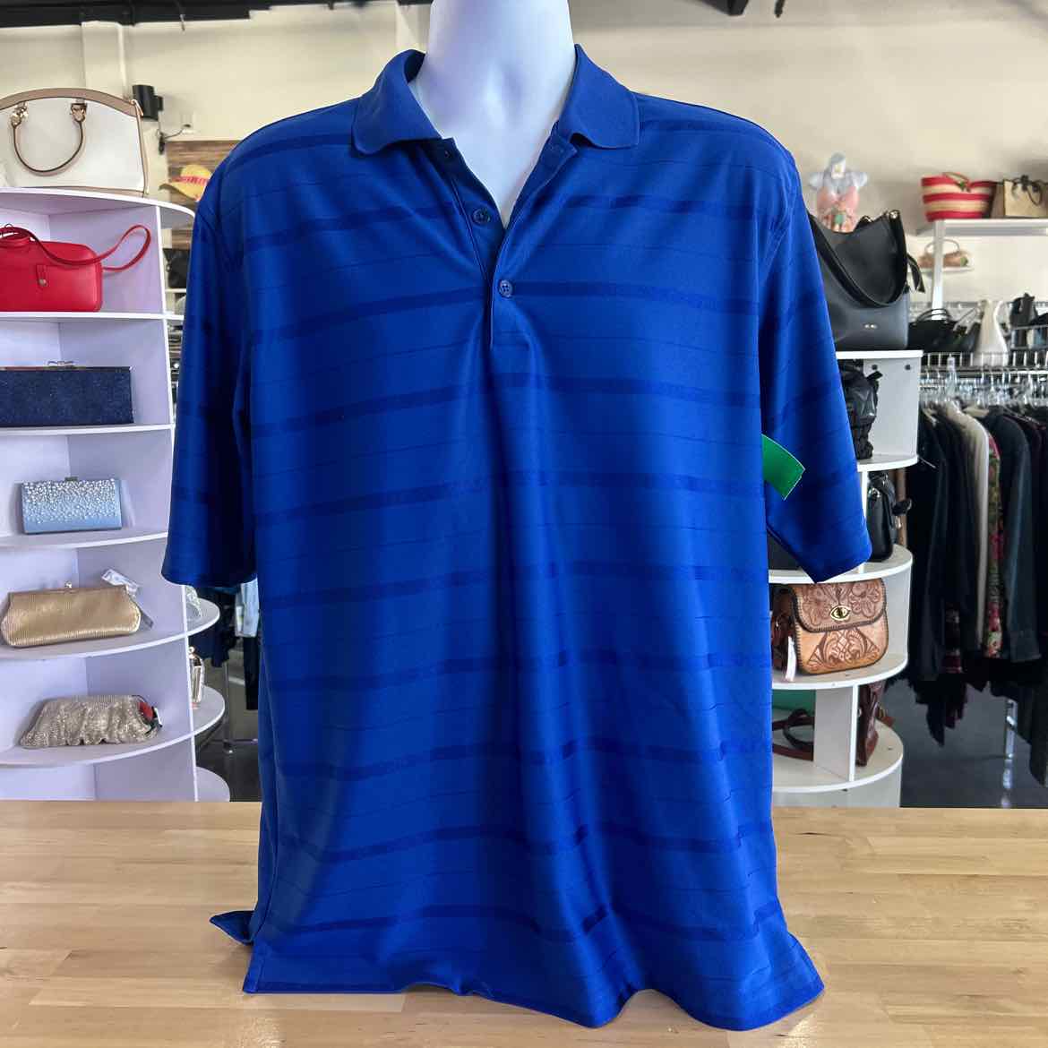 Antigua Size M Blue Preloved MENS Polo