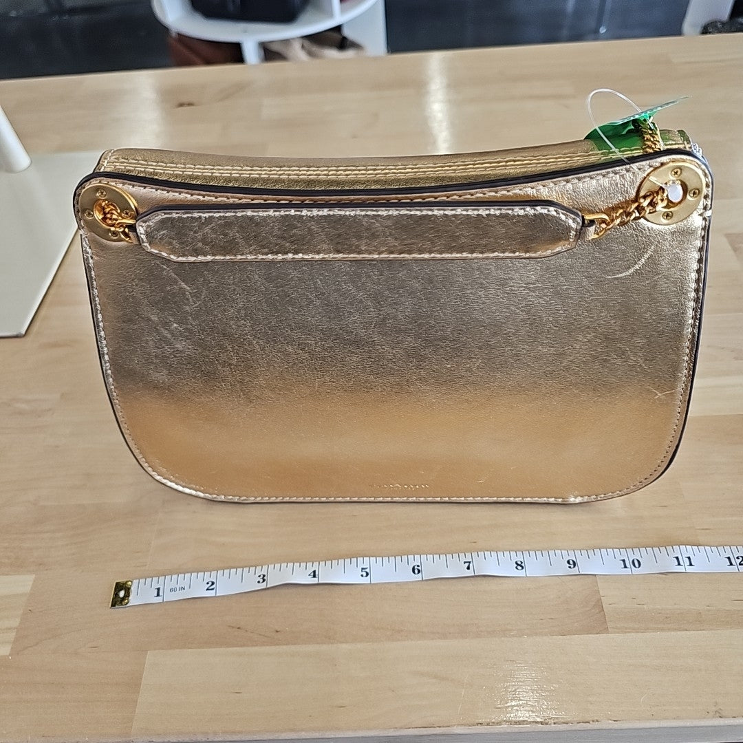 Donna Karan New York Malverne Metallic Crossbody Bag - Gold