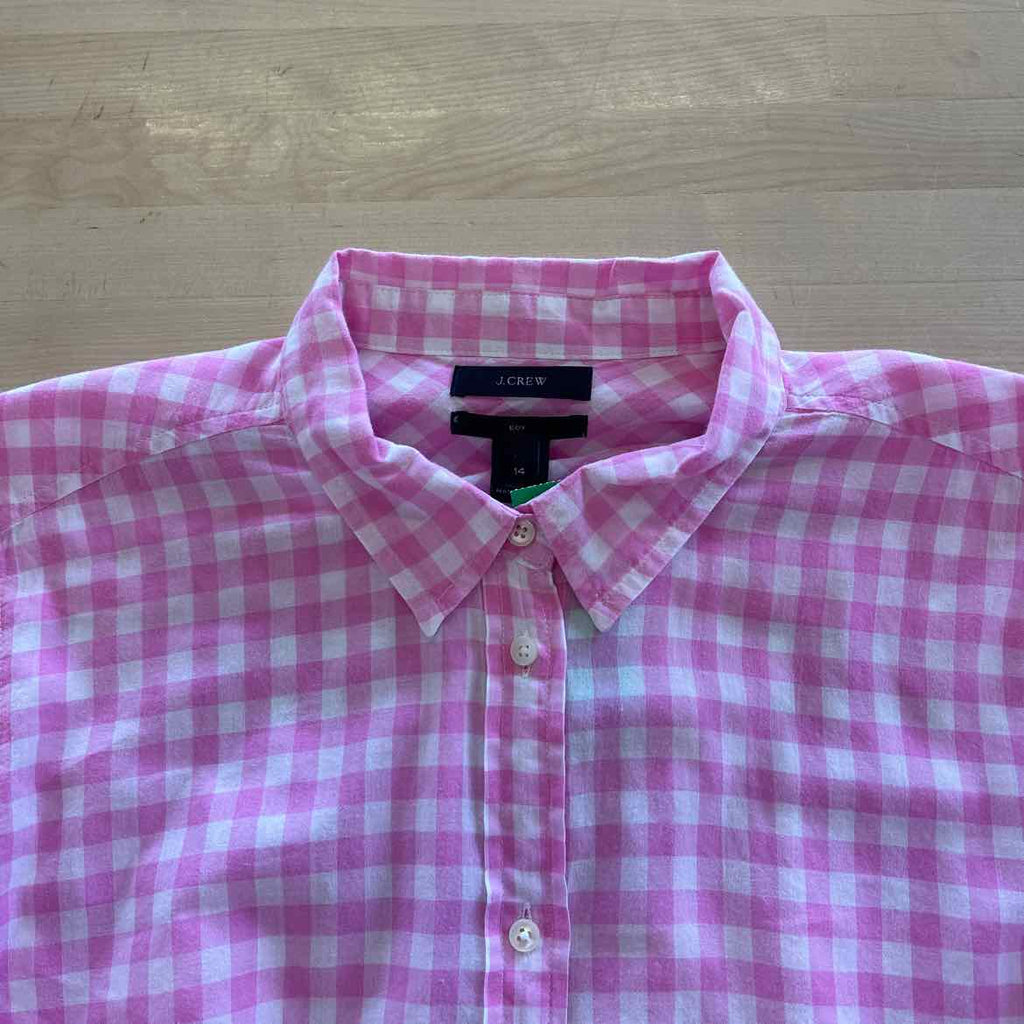 J Crew Size 14 Pink Preloved Button Down LS