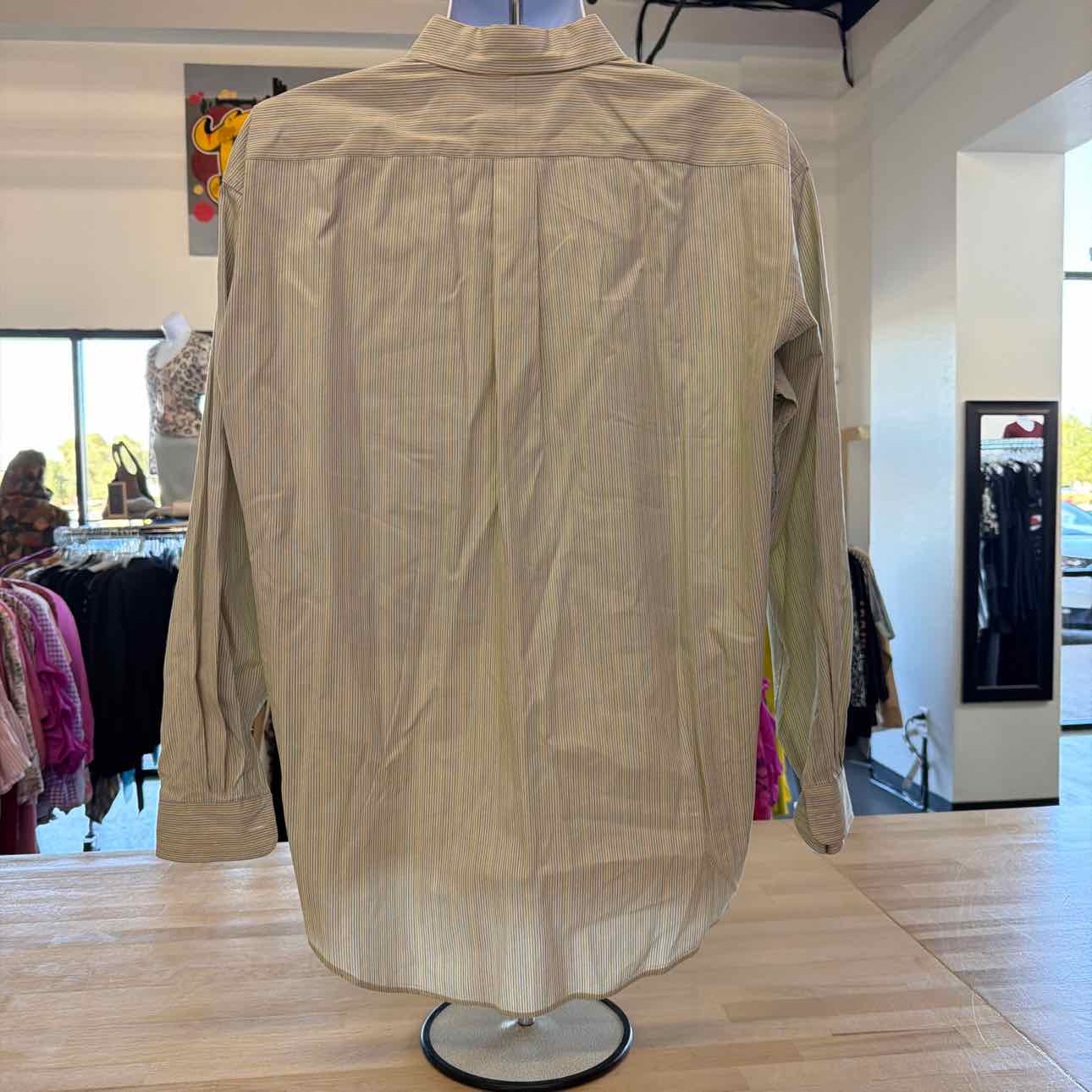 Alexander Julian Size XL Yellow MENS Button Down Shirt