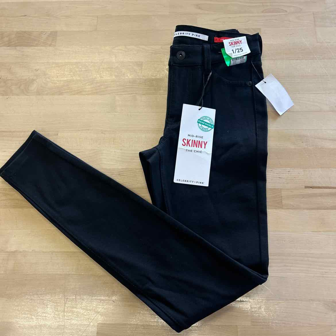 Celebrity Pink Juniors' Skinny Ponte Pants - Black