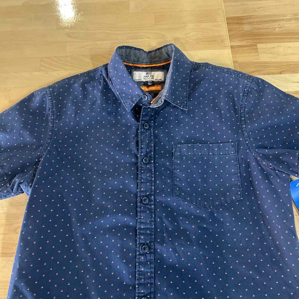 MBX Size S Blue Preloved MENS Button Down Shirt