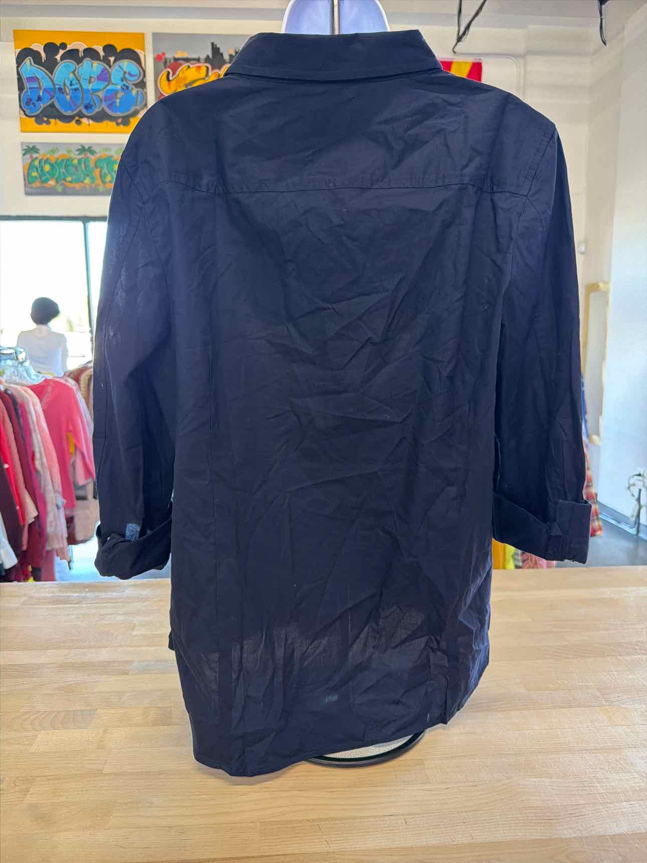 Nautica Size XL Navy Preloved Button Down SS