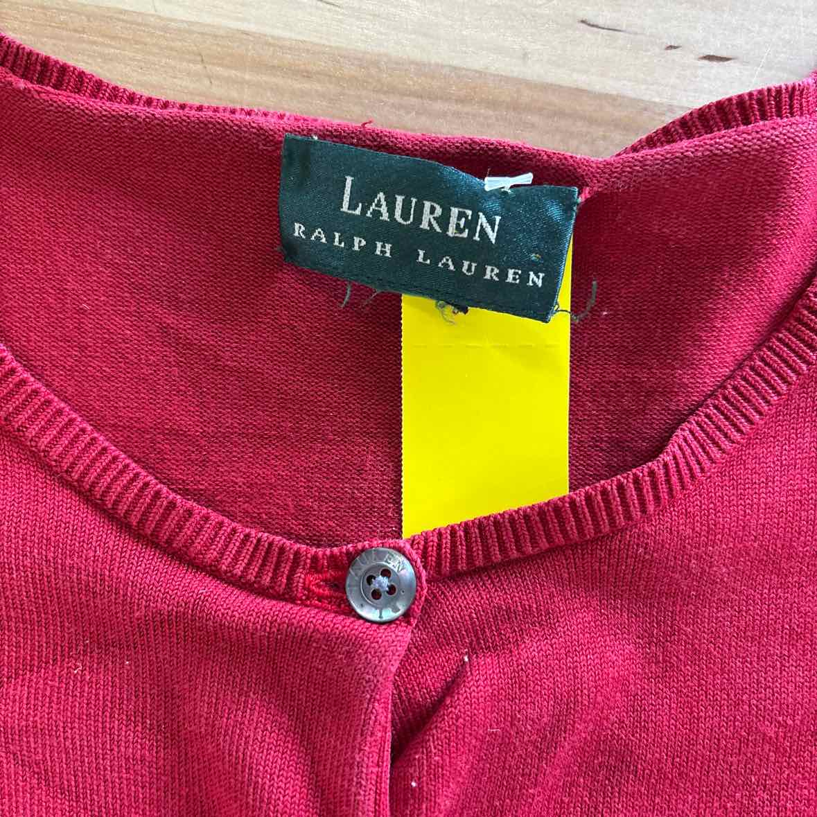 Ralph Lauren Size L Red Cardigan