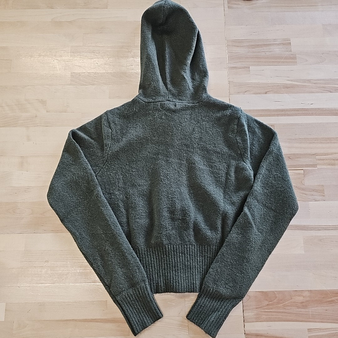 Ultra Flirt Juniors' Full-Zip Hoodie Sweater - Ivy Green