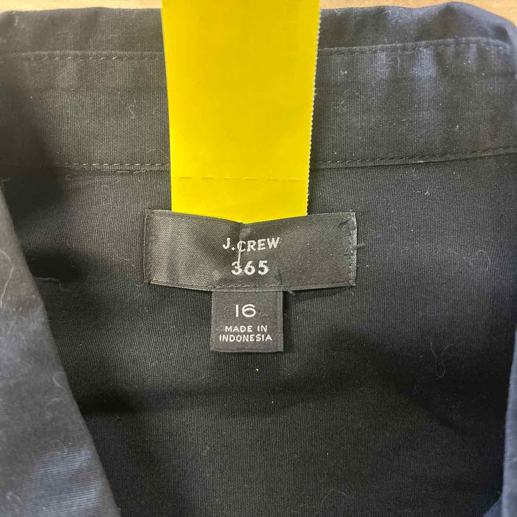 J Crew Size 16 Black Preloved Button Down LS